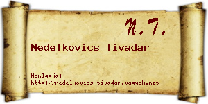 Nedelkovics Tivadar névjegykártya