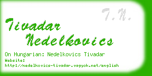 tivadar nedelkovics business card